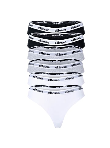 ellesse String 6er Pack in Schwarz/Weiß/Grau