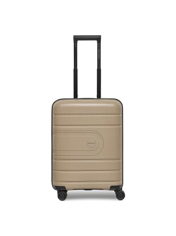 Redolz Essentials 11 4 Rollen Kabinentrolley 55 cm mit Dehnfalte in beige