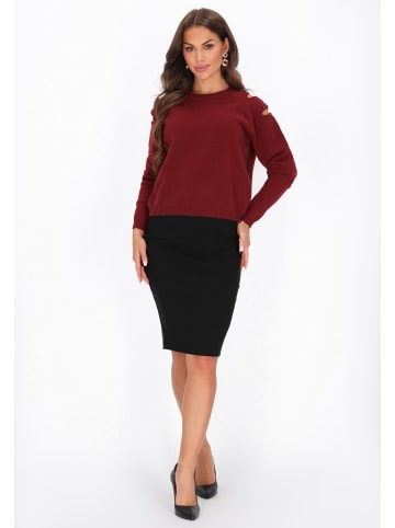 faina Women Sweater in burgundy
