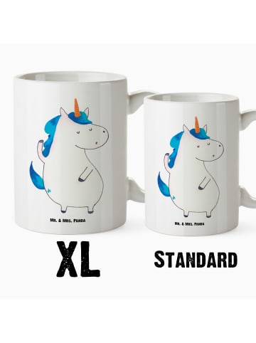 Mr. & Mrs. Panda Keramiktasse Einhorn Mann ohne Spruch in Weiß