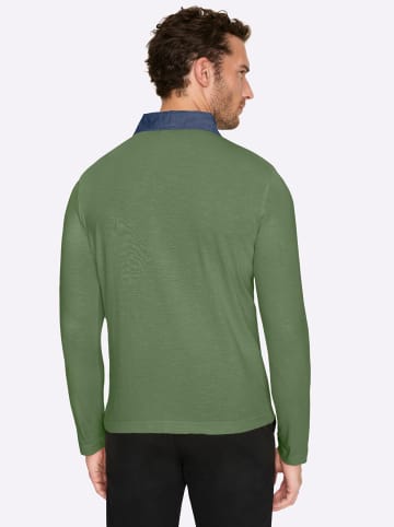 WITT WEIDEN Langarm-Poloshirt in eucalyptus