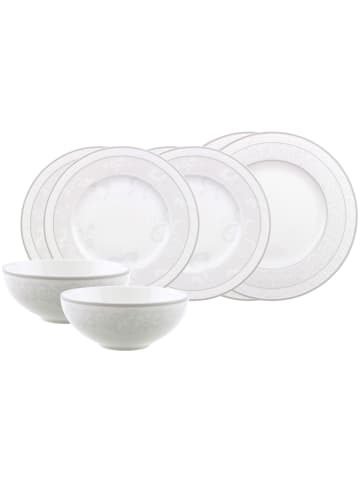 Villeroy & Boch 8-tlg. Einsteiger-Set Gray Pearl in in weiß