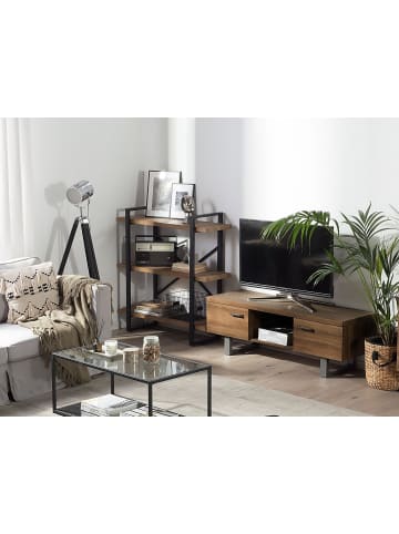 Beliani TV-Schrank TIMBER in Braun/Grau - (W) 140 x (H) 47 x (L) 41 cm