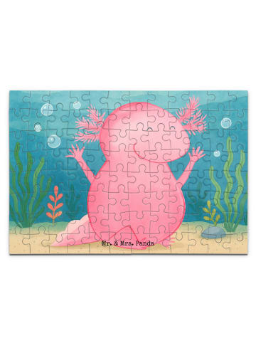 Mr. & Mrs. Panda Puzzle Axolotl Hurra Design ohne Spruch in Weiß