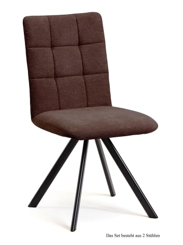 58 aufm Kessel ESSZIMMERSTUHL drehbar (2er-Set) Despa 47x91x60 Schwarz/Braun