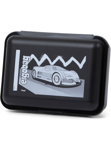 Ergobag Brotdose 18 cm in drunter und drübär schwarz grün zickzack