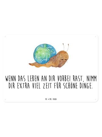Mr. & Mrs. Panda Türschild Metall Schnecke Sir mit Spruch in Weiß
