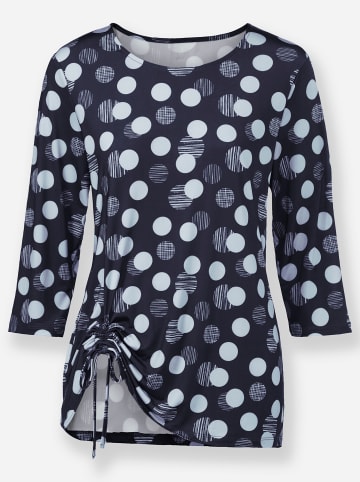 WITT WEIDEN Rundhals-Shirt in marine-hellblau-bedruckt