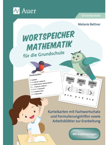 Auer Verlag Wortspeicher Mathematik für die Grundschule | Karteikarten mit Fachwortschatz...