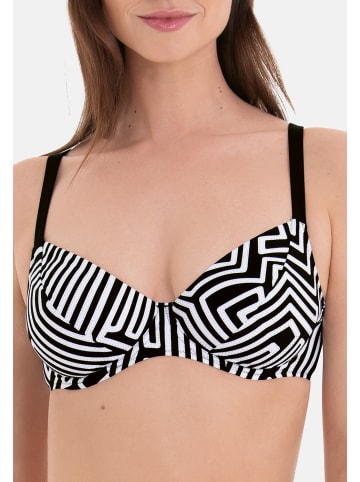 ROSA FAIA Bikini-Top Shining Lines in Schwarz