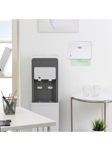 relaxdays 2 x Papierhandtuchspender Wand in Weiß - (B)27,5 x (H)20,5 x (T)10 cm