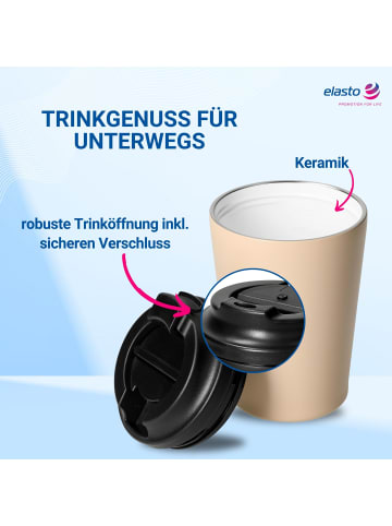 elasto Kaffeebecher "Ceramico" in beige - 360 ml