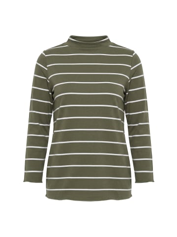 Ulla Popken Langarmshirt in dunkel khaki