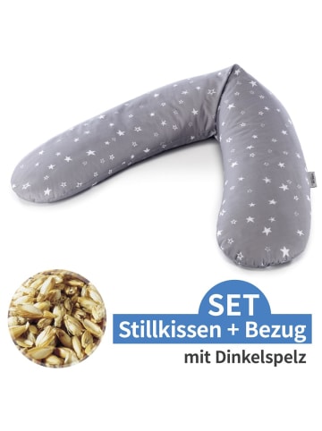 Theraline Stillkissen Das Original mit Dinkelspelz-Füllung in grau,motiv