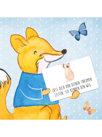 Mr. & Mrs. Panda Schild Plumplori Glücklich mit Spruch in Weiß