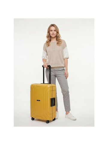 Redolz Essentials 15 4-Rollen Trolley 65 cm mit Dreipunkt-Verschluss dark yellow