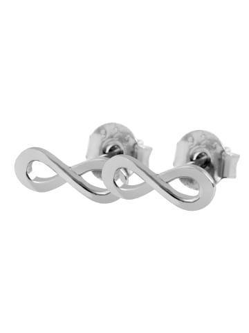 Adeliás Damen Ohrstecker Unendlichzeichen aus 925 Silber 4 cm in silber
