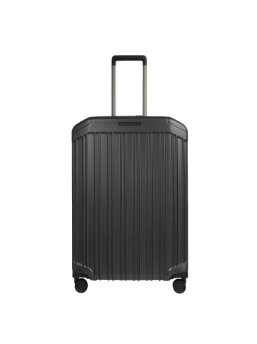 Piquadro PQ-Light 4 Rollen Trolley 69 cm mit Dehnfalte in matt black