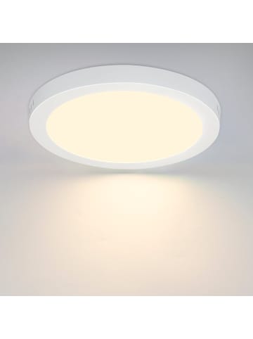 ZMH LED Deckenleuchte in Weiß rund 3000K warmweiß Flach 18W Modern IP44 Ø23CM