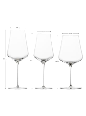 Zwiesel Glas 6er Set Rot- und Weißweingläser Duo transparent in transparent