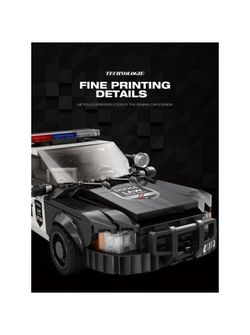 Reobrix 816 Polizeiwagen 1:24 Klemmbaustein Auto 404 Teile