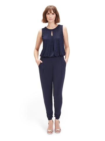 Vera Mont Jumpsuit im Glitzer-Look in Patch Dark Blue/Dark Blue