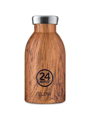 24Bottles Clima Trinkflasche 330 ml in sequoia wood