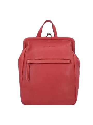 Greenburry Vintage washed City Rucksack Leder 27 cm bloodred