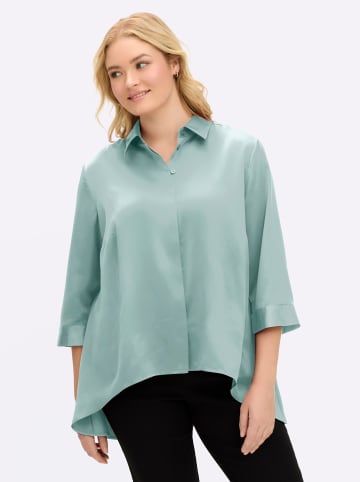 sheego Satinbluse in kalkmint