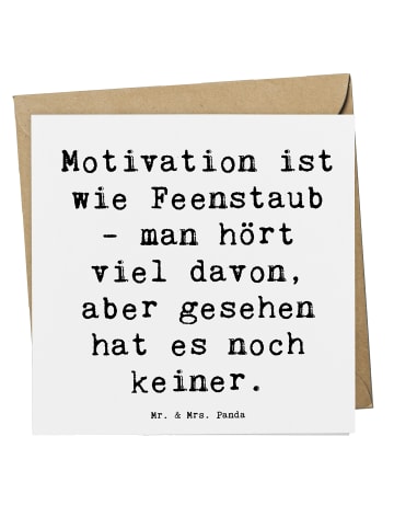 Mr. & Mrs. Panda Klappkarte Spruch Magische Motivation mit Spruch in Weiß
