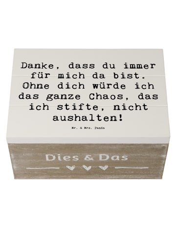 Mr. & Mrs. Panda truhe holz Spruch Dankbarkeit für Freundschaft ... in Weiß