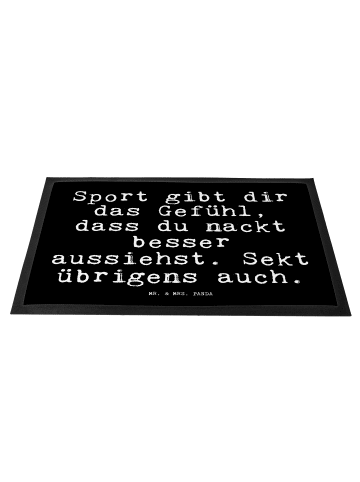 Mr. & Mrs. Panda Schmutzmatte Sport gibt dir das... mit Spruch in Schwarz