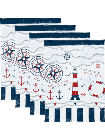 Erwin Müller Baumwolle Geschirrtuch 4er-Pack in Leuchtturm