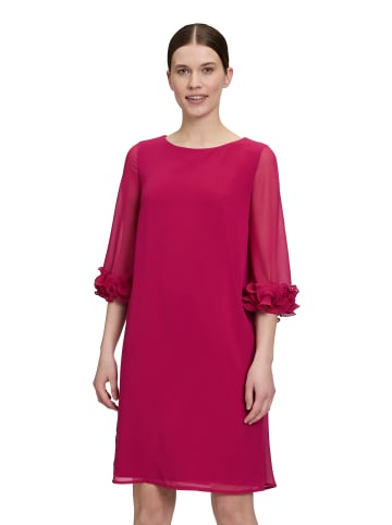 Vera Mont Cocktailkleid mit Rüschen in Dark Raspberry