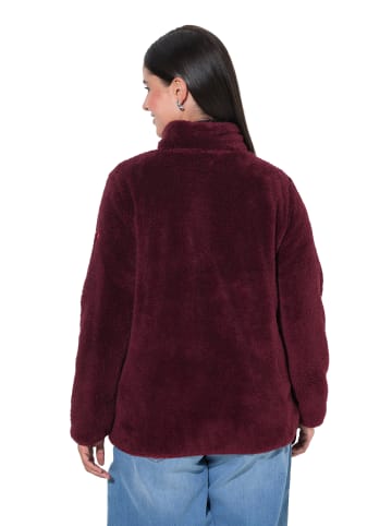 Ulla Popken Sweatjacke in weinrot