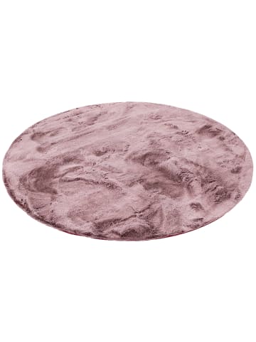 Pergamon Fellteppich Luxus Super Soft Plush Rund in Zwart
