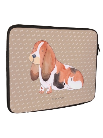 Mr. & Mrs. Panda Laptop Sleeve Hund Basset Hound ohne Spruch in Hundeglück