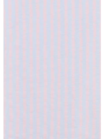 VIVANCE DREAMS Pyjamaoberteil in blau-rosa gestreift