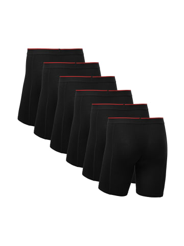 DANISH ENDURANCE Boxershorts Bamboo Trunks Extra Long in schwarz