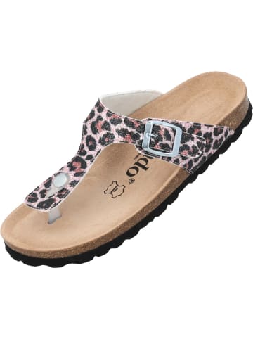 palado Pantoletten in rosa leo glitzer