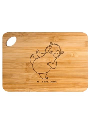 Mr. & Mrs. Panda Frühstücksbrettchen Panda Kampfkunst ohne Spruch in Braun