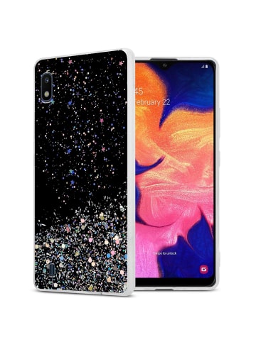 cadorabo Hülle für Samsung Galaxy A10 / M10 Glitter in Schwarz mit Glitter