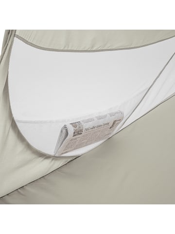 tectake Pop-Up Strandmuschel Angelika 245 x 145 x 95 cm, grau