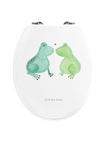 Mr. & Mrs. Panda WC Sitz Frosch Liebe ohne Spruch in Weiß