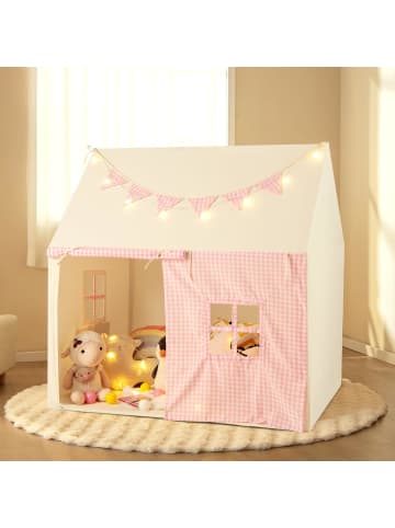 COSTWAY Kinderspielzelt 3-8 Jahren in Rosa