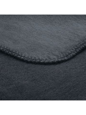 Erwin Müller Baumwollmischung Wohndecke Matera in schwarz/grau