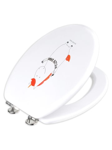 Mr. & Mrs. Panda WC Brille Einhorn Dankeschön mit Spruch in Weiß