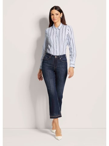 MADELEINE Ausgestellte Jeans mit Strass-Deko und Fransen in darkblue