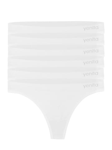 Yenita® 6er Pack Seamless Basic String in weiss