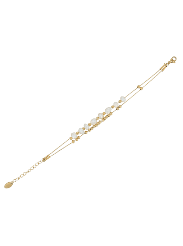 Adeliás Damen Armband aus Edelstahl mit Süßwasserperle 17+5 cm in gold